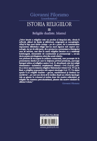 Istoria religiilor vol.3 - Religiile dualiste. Islamul - Giovanni Filoramo