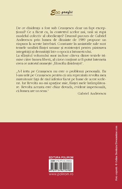 L-am urat pe Ceausescu - Gabriel Andreescu