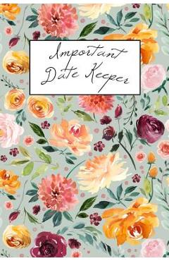 Important Date Keeper: Watercolor Floral - Jenily Publishing