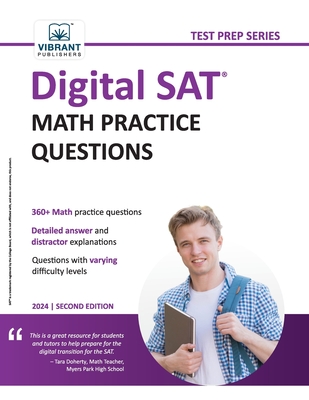Coperta cărții 'Digital SAT Math Practice Questions - Vibrant Publishers'