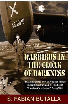 Coperta cărții 'Warbirds in the Cloak of Darkness: The Amazing True Story of American Airman Robert Holmstrom and the Top Secret'