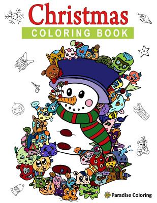 Christmas Coloring Book for Adults: 35 Stress Relief Designs For Adults (Christmas Adult Coloring Book) - Paradise Coloring Books