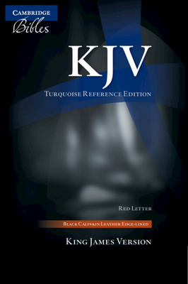 KJV Turquoise Reference Bible, Black Calfskin Leather, Full Yapp, Kj675: Xrly - 