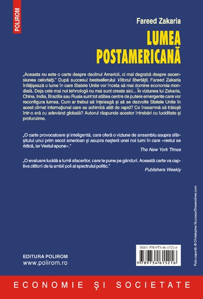 Coperta cărții 'Lumea postamericana - Fareed Zakaria'