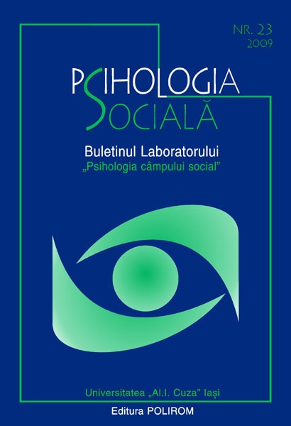 Coperta cărții 'Psihologia sociala nr. 23 2009 - Buletinul laboratorului'