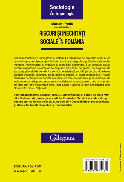 Coperta cărții 'Riscuri si inechitati sociale in Romania - Marian Preda'