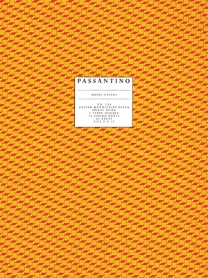 Coperta cărții 'Passantino Music Papers, No. 159: Guitar Manuscript Paper - Hal Leonard Corp'