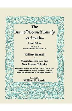 Coperta cărții 'The Bunnell / Bonnell Family in America, Second Edition: William Bunnell of Massachusetts Bay and New Haven Colonies,'