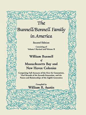 Coperta cărții 'The Bunnell / Bonnell Family in America, Second Edition: William Bunnell of Massachusetts Bay and New Haven Colonies,'