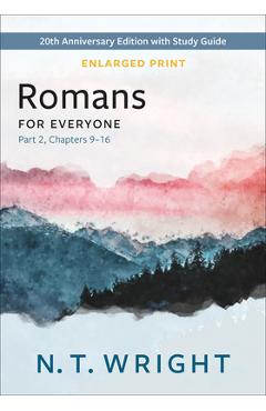 Coperta cărții 'Romans for Everyone, Part 2, Enlarged Print - N. T. Wright'