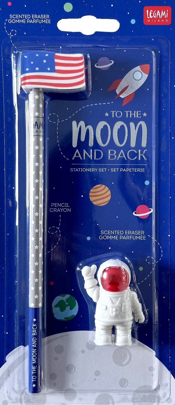 Set 2 radiere si creion: To the Moon and Back