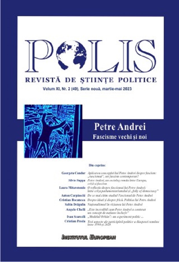 Polis Vol.11 Nr.2 (40) Serie noua martie-mai 2023. Revista de stiinte politice