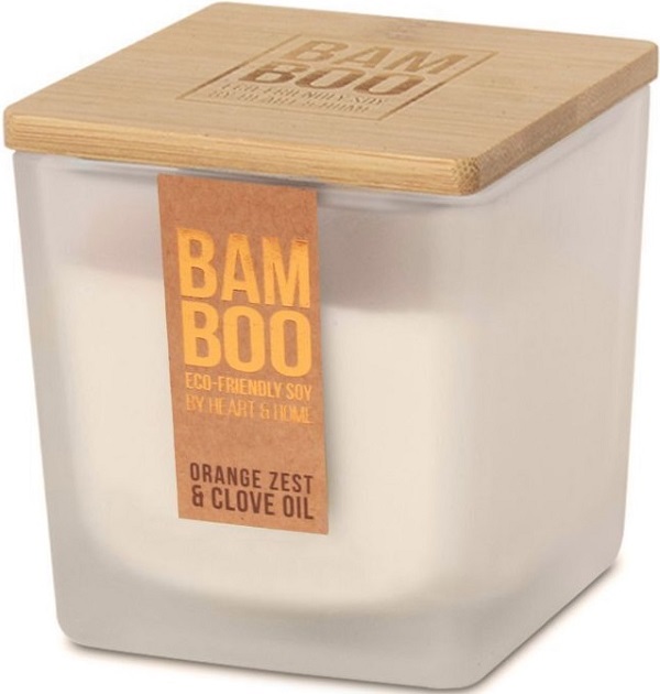 Lumanare parfumata. Bamboo: Orange Zest and Clove Oil 210g