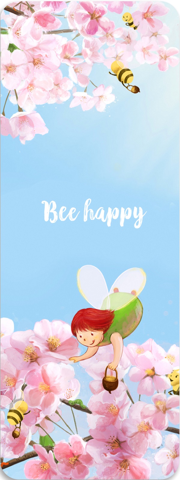 Semn de carte: Bee happy