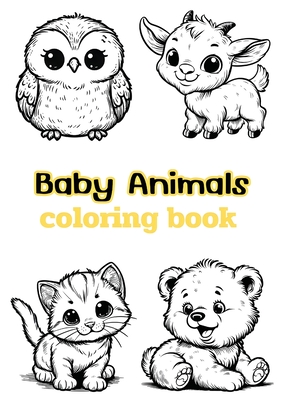 Baby Animals coloring book: Children's coloring pages + word search puzzles - Beccanica K