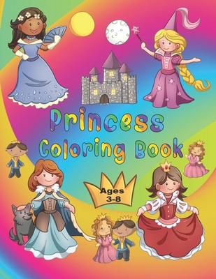 Coperta cărții 'Princess Coloring Book: 50 princesses to color by kids ages 3-8 - Maria Edition'