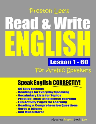 Coperta cărții 'Preston Lee's Read & Write English Lesson 1 - 60 For Arabic Speakers - Matthew Preston'