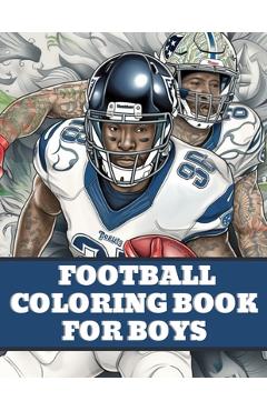 Poza produsului Football Coloring Book: American Football Sports Book For Boys - Brynhaven Books