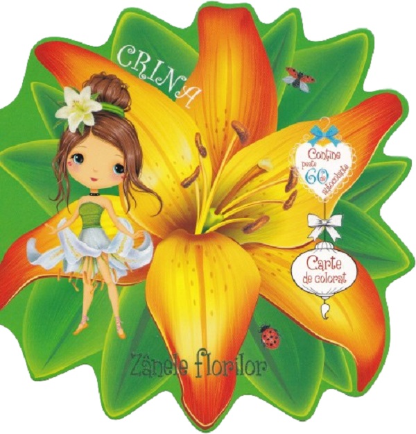 Zanele florilor: Crina. Carte de colorat cu autocolante