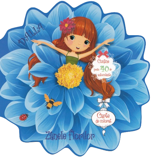 Zanele florilor: Dalia. Carte de colorat cu autocolante