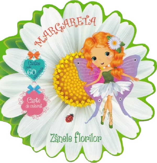 Zanele florilor: Margareta. Carte de colorat cu autocolante