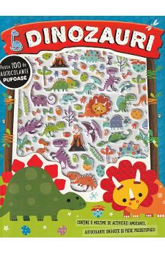 Coperta cărții 'Dinozauri. Peste 100 de autocolante pufoase'