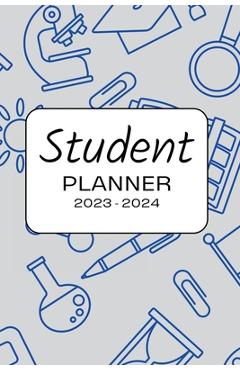 Coperta cărții '2023 - 2024 Student Planner for Middle & High School Students in Blue - Takhia Gaither'