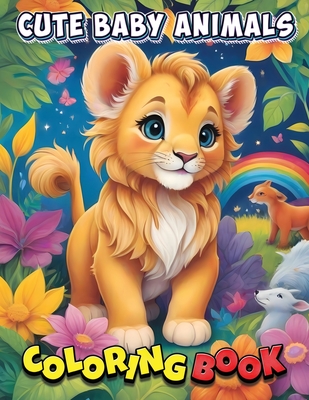 Coperta cărții 'Cute Baby Animals Coloring Book: Creative Playtime Magic: Educational Fun with Cute Baby Animals Coloring Adventure! -'