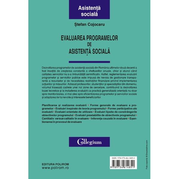 Evaluarea programelor de asistenta sociala - Stefan Cojocaru