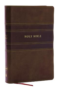 NKJV Personal Size Large Print Bible with 43,000 Cross References, Brown Leathersoft, Red Letter, Comfort Print - Thomas Nelson