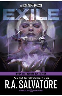 Poza produsului Dungeons & Dragons: Exile (the Legend of Drizzt): Book 2 of the Dark Elf Trilogy; New York Times Bestselling Author - R. A. Salvatore