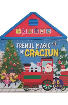 Coperta cărții 'Carte cu sunete: Trenul magic de Crăciun'