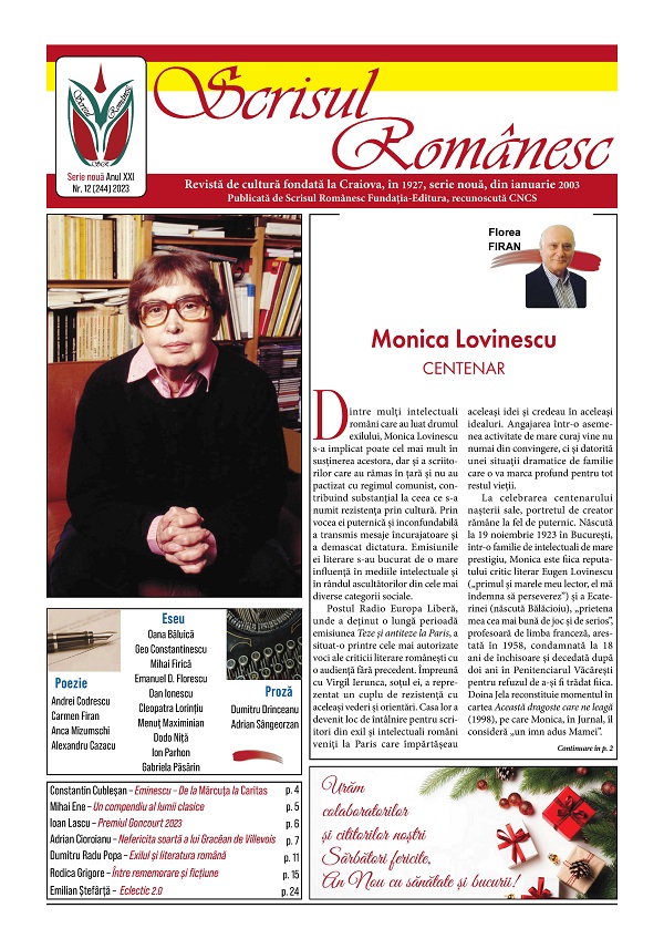 Revista Scrisul Romanesc Nr.12 din 2023