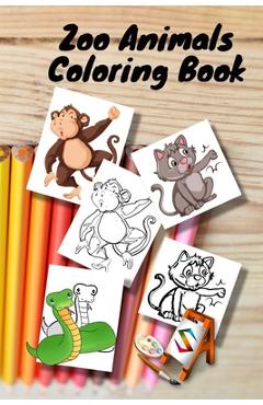 Poza produsului Zoo Animals Coloring Book: size 6 x 9 in for girls and boys aged 2 to 6 years old - Ymos Youssef