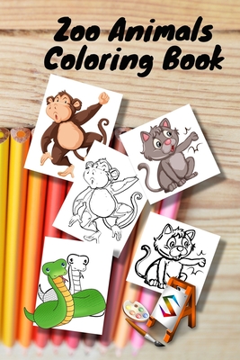 Zoo Animals Coloring Book: size 6 x 9 in for girls and boys aged 2 to 6 years old - Ymos Youssef