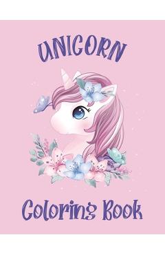 Coperta cărții 'Unicorn Coloring Book: 50 Unicorn Coloring Pages - Razvan Nitu'