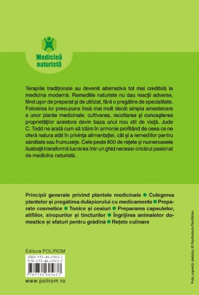 Coperta cărții 'Remedii Naturiste Pentru Sanatate Si Frumusete - Jude C. Todd'