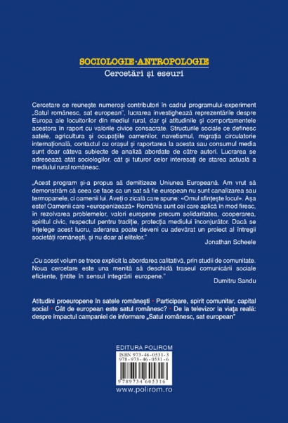 Coperta cărții 'Satul romanesc pe drumul catre europa - Malina Voicu, Bogdan Voicu'