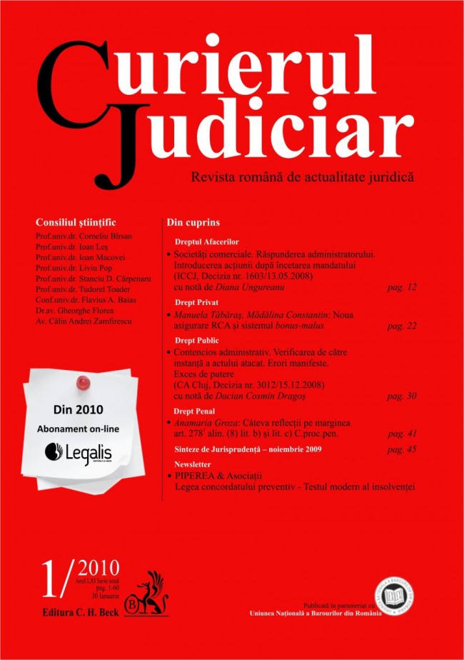 Coperta cărții 'Curierul judiciar-40544'