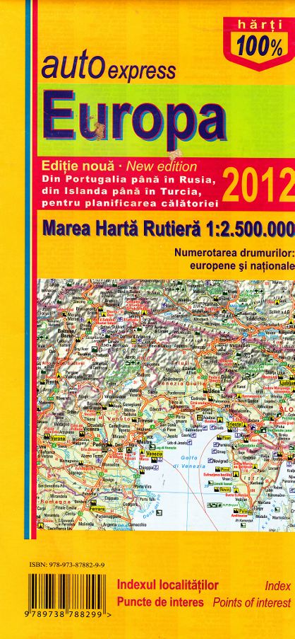 Coperta cărții 'Harta Europa 2012'
