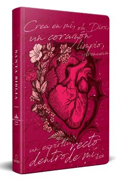 Biblia Rvr60 Nombres de Dios Crea En Mí Un Corazón Limpio (Rosada) / Spanish Bib Le Rvr 1960. Handy Size, Large Print, Hardcover, Create in Me a Clean - Reina Valera Revisada 1960