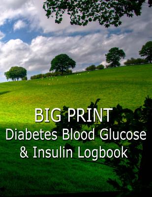 Big Print Diabetes Blood Sugar and Insulin Log - Writing Journal