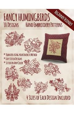 Poza produsului Fancy Hummingbirds Hand Embroidery Patterns - Stitchx Embroidery