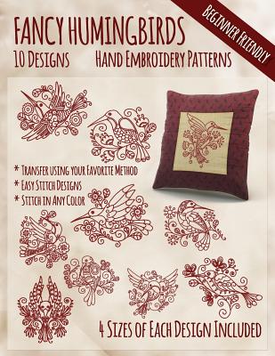 Fancy Hummingbirds Hand Embroidery Patterns - Stitchx Embroidery