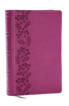 NKJV Personal Size Large Print Bible with 43,000 Cross References, Pink Leathersoft, Red Letter, Comfort Print (Thumb Indexed) - Thomas Nelson