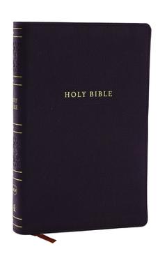 Coperta cărții 'NKJV Personal Size Large Print Bible with 43,000 Cross References, Black Leathersoft, Red Letter, Comfort Print -'