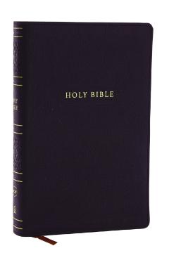 NKJV Personal Size Large Print Bible with 43,000 Cross References, Black Leathersoft, Red Letter, Comfort Print - Thomas Nelson