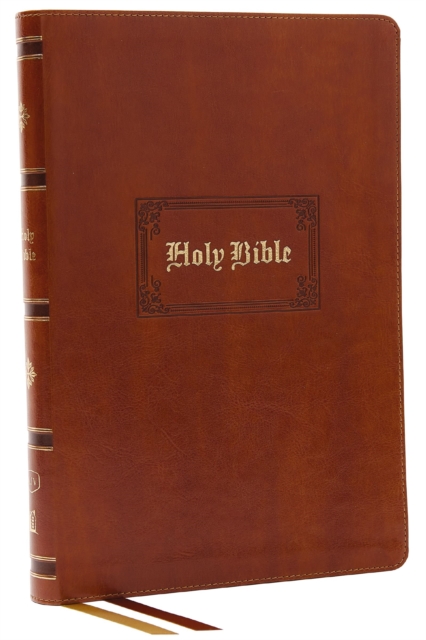 KJV Holy Bible: Giant Print Thinline, Tan Leathersoft, Red Letter, Comfort Print (Thumb Indexed): King James Version (Vintage) - Thomas Nelson