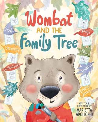 Coperta cărții 'Wombat and the Family Tree - Marietta Apollonio'