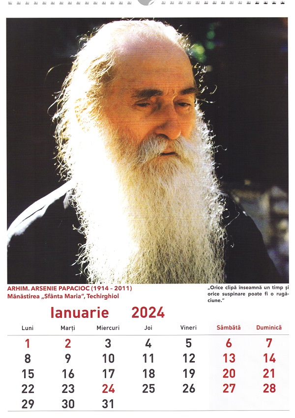 Calendar 2024: Mari duhovnici romani